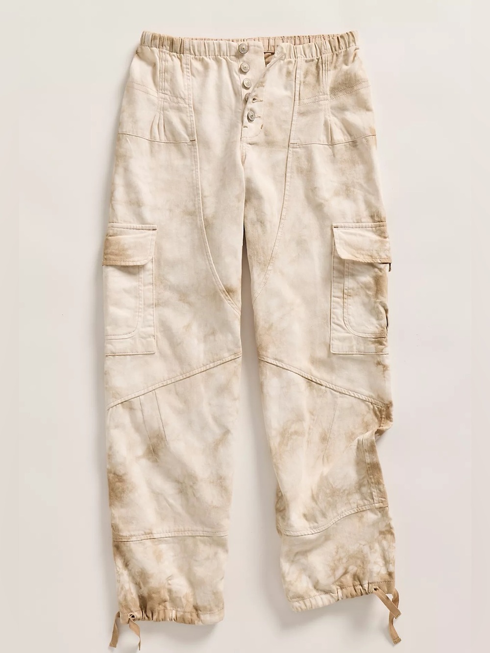 Free People We The Free Wallflower Pull-On Jeans Sandcastle M NWT